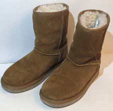 Koolaburra UGG Suede Short Boots Size 7 Chestnut 1017090