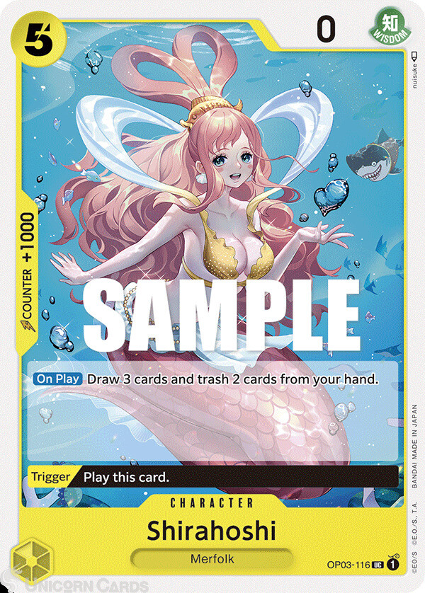 OP03-116 Shirahoshi :: Uncommon One Piece TCG Card :: OP03: Pillars of Strength