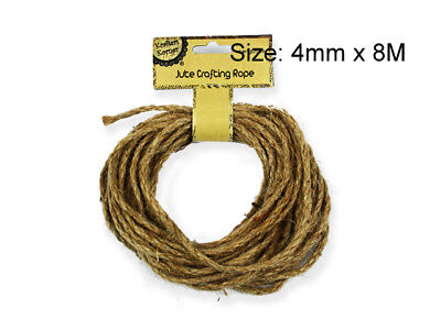 New 4x 8Meters Jute Crafting Rope Craft Natural Hemp Rope Arts