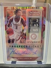 Kira Lewis Jr Rookie Auto Variation B 2020-21 Panini Contenders Draft Basketball