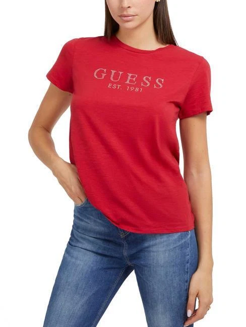 Tshirt Femme GUESS 4g Banksy Tshirt Chili Red S Choix P