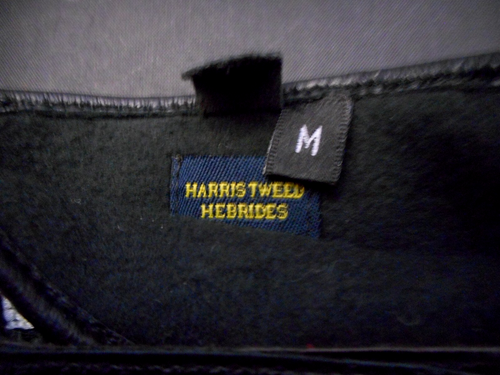 Harris Tweed Wool & Leather Gloves Black & Gray Womens Medium Excellent Cond - Picture 4 of 7