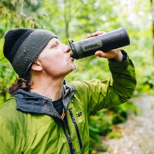Grayl UltraPress Outdoor- & Reisewasserfilter, Covert Black mit 2 Ersatzfilter - Bild 6 von 8