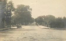 Postcard RPPC 3 Rivers Michigan Flint Avenue 1907 23-5333