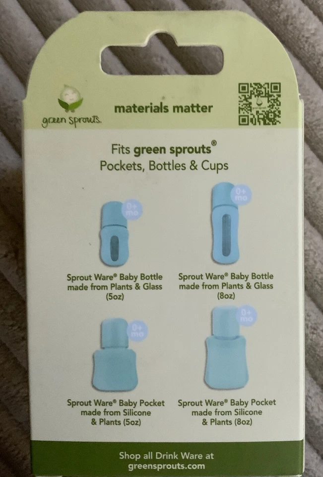 Juego de 2 pezones de flujo lento de 2 brotes verdes 0+ meses nuevos hechos de silicona Foto 2 de 4