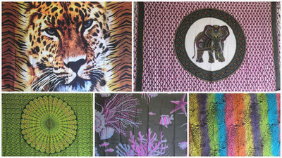 Sarong Pareo Tuch Schal Tiger Elefant Löwe Mandala Frosch Delfin Seepferdchen