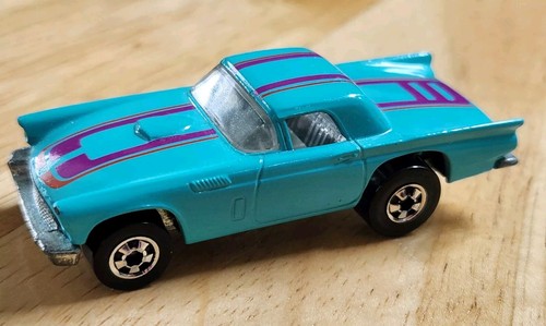 Hot Wheels Mattel 1977, '57 THUNDERBIRD FORD T-BIRD Teal Blue HONG KONG
