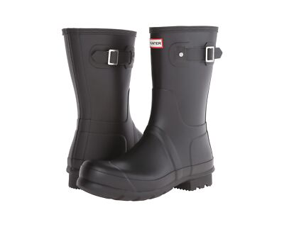 Hunter Men's Original Short Waterproof Rain Boots MFS9000RMA Black