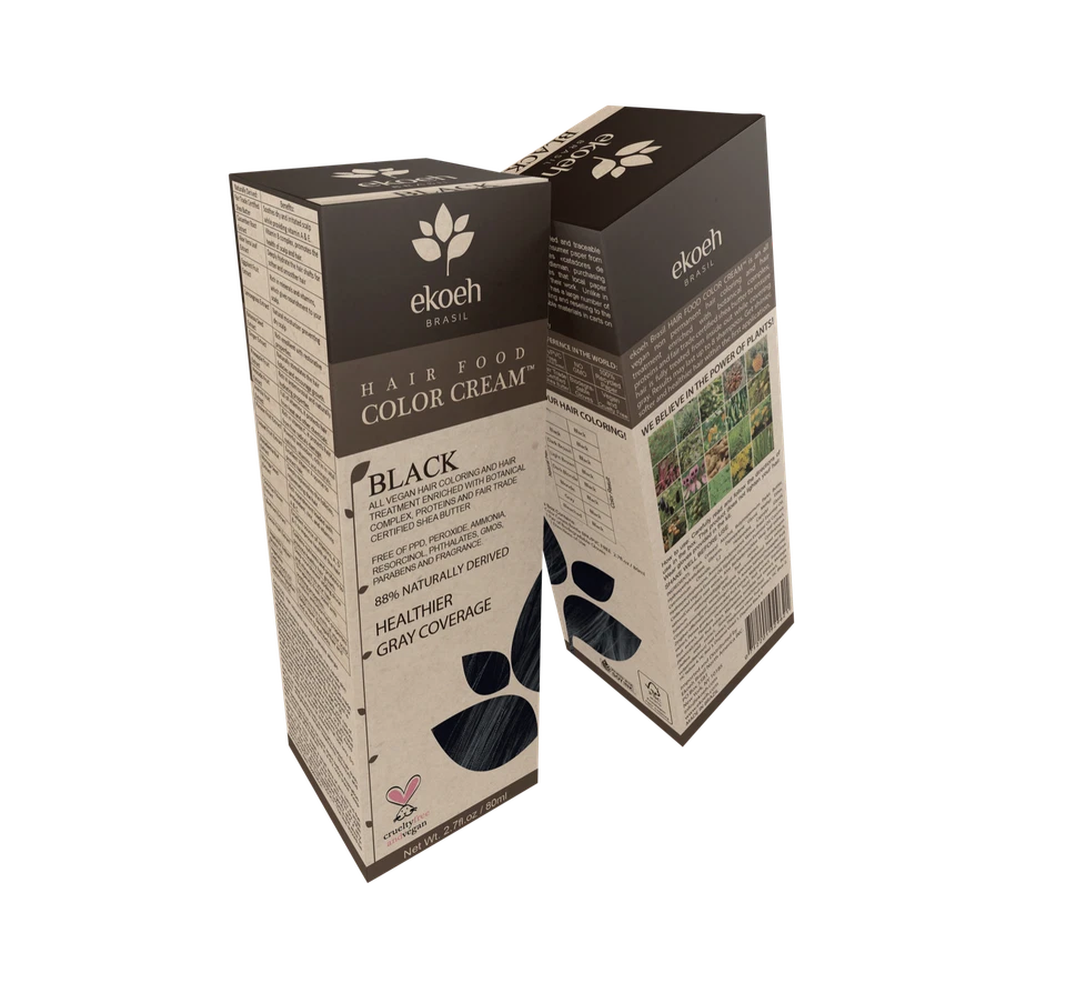 Color de cabello EKOEH BRASIL Crema para colorear alimentos PPD VEGANA natural Foto 3 de 4