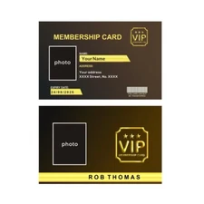 2 pieces, VIP card, PVC card, customized, custom design, 0.76mm
