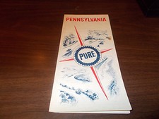 1967 Pure Oil Pennsylvania Vintage Road Map