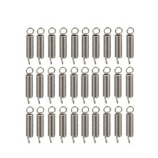100x Zugfeder Federstahl Spannfeder Sprungfeder Doppelhaken Edelstahl 0,3x2x10mm