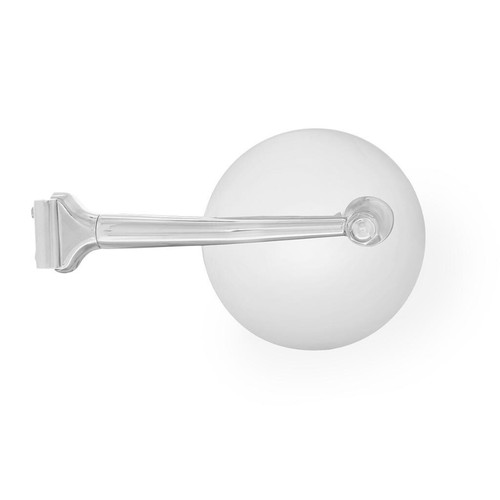 Universal Clamp-On Side Rear View Mirror - 2.5 X 5.25 Inch Chrome Door Peep Mirror