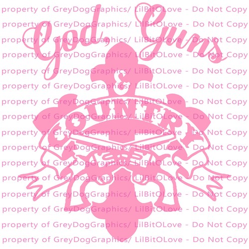 Vinyl Decal featuring God Guns & Country Cross & Crossed Pistols Sticker - Picture 13 of 19