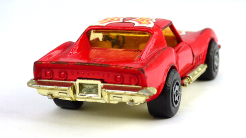 DINKY Corvette Stingray Red Flames Decals Car Toy 1970s VINTAGE 206 Customised - Picture 5 of 8
