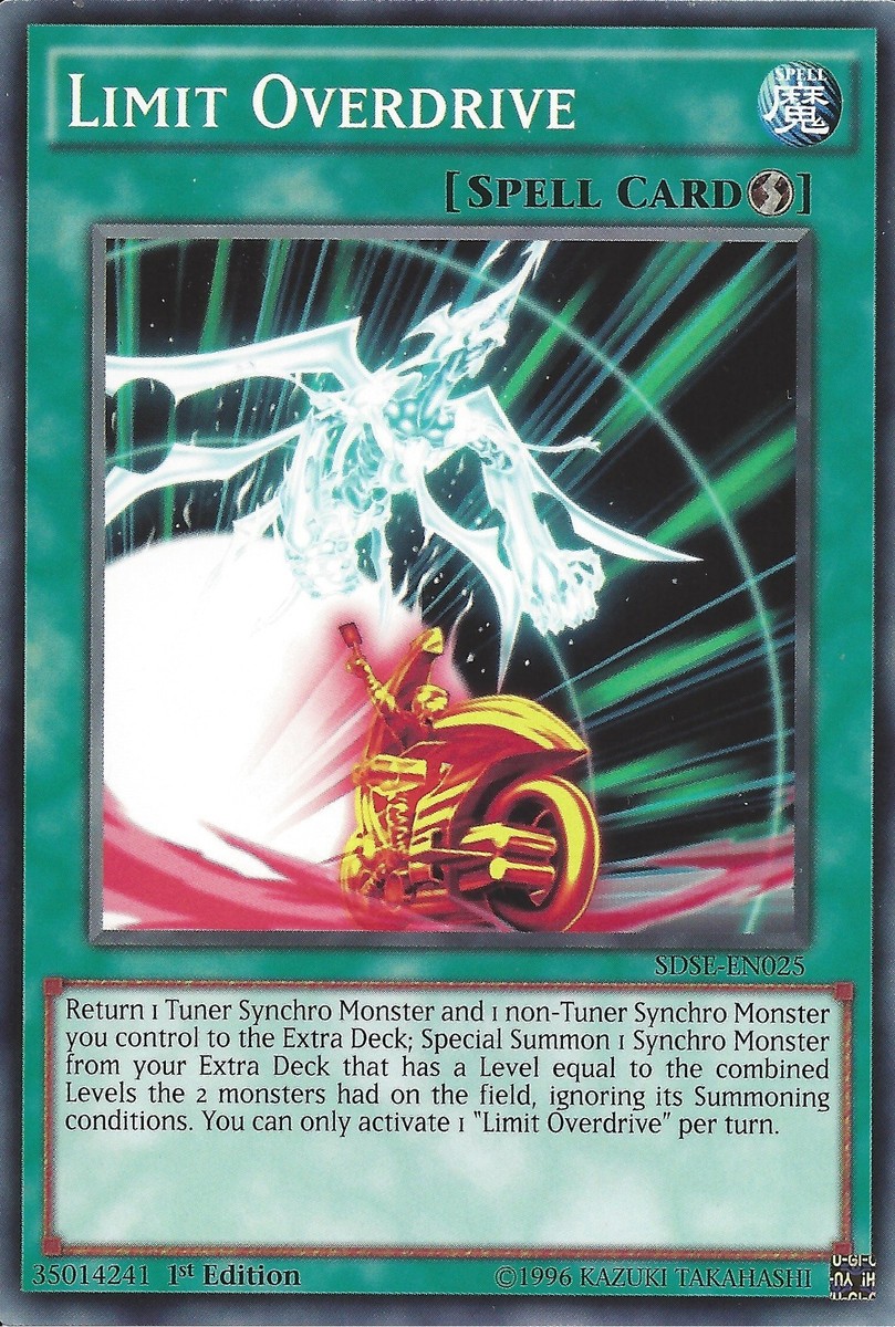YU-GI-OH CARD: LIMIT OVERDRIVE - SDSE-EN025 1ST EDITION
