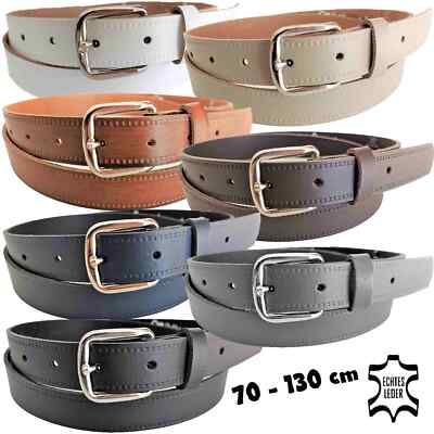 Ledergürtel schmal geprägt 2,5 cm Echt Leder Gürtel 7 Farben 25mm breit Prägung