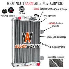 All Aluminum 4-Row Radiator for 1930 Chevrolet Car Chevy V8 Conversion 62mm USA