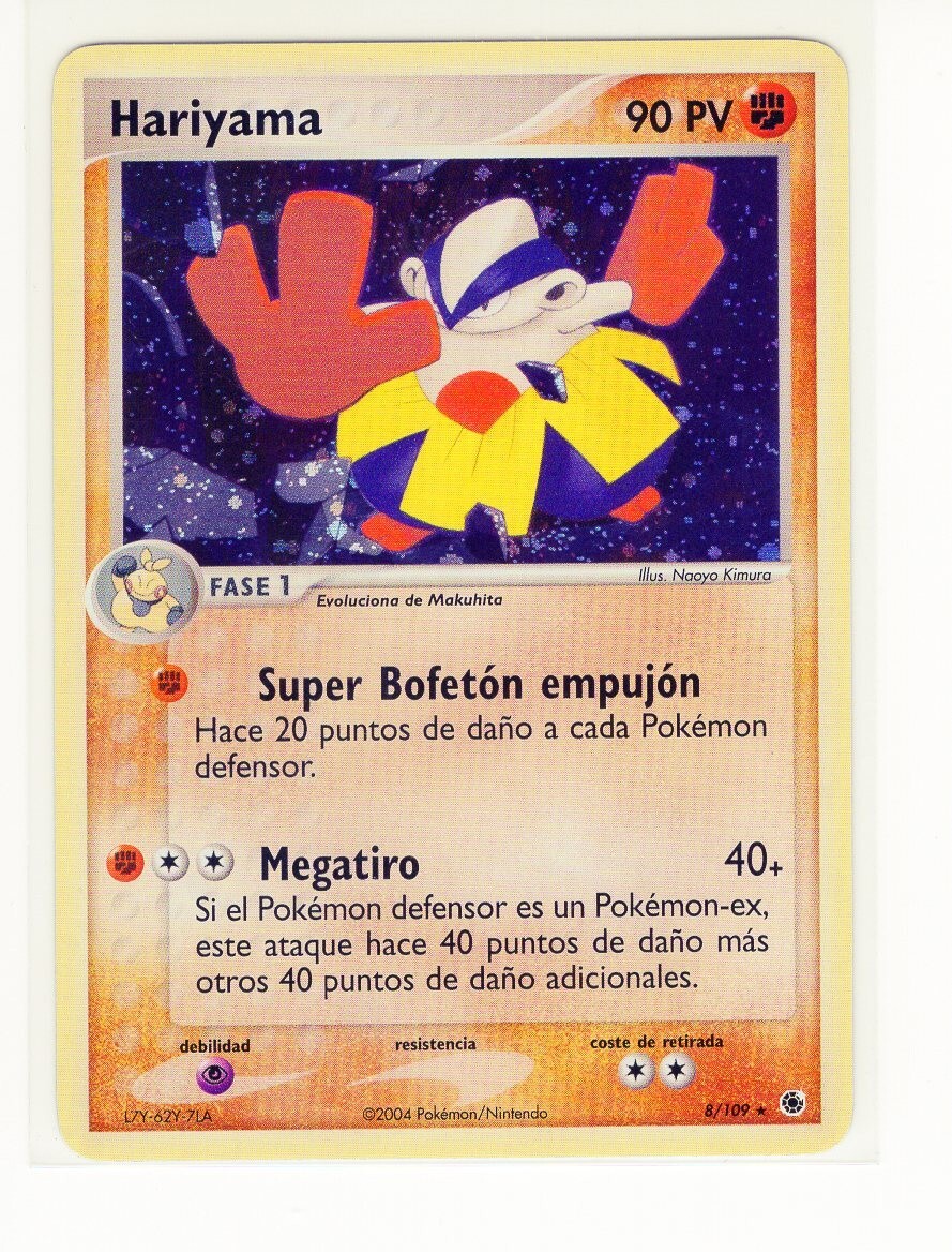 1x ~ESP~ SPANISH Hariyama 8/109 HOLO EX Ruby & Sapphire Pokemon Card (LB3)