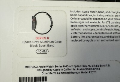 Apple Watch Series 40mm Space Grey Aluminum Case with Blk Sp