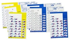 Color Coded AM/PM Monthly 31 Day Medication Blister Cards (3 Blue and 3 Yellow)