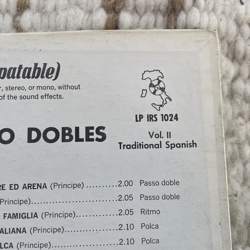 LP Peppino Principe Tangos Passo Dobles IRS 1024 Accordion Spanish Vol II - Image 4 of 4