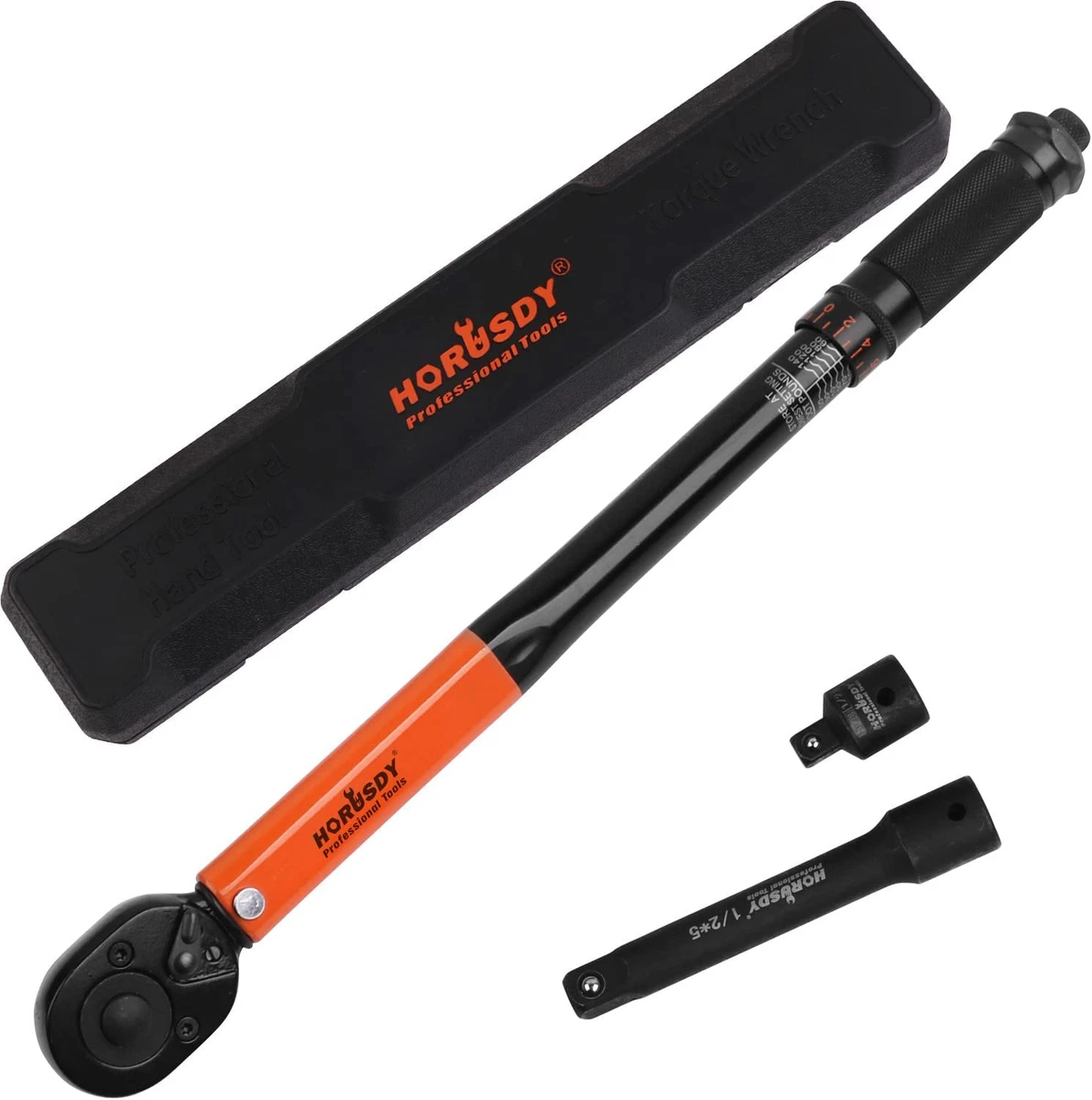 HORUSDY 1 2 Inch Drive Click Torque Wrench 10 150 Ft Lb 13.6 203.5 Nm Quick