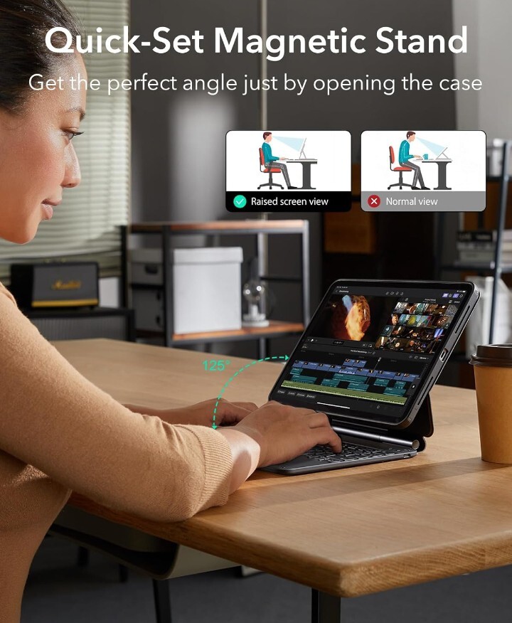 ESR iPad Air 11 Inch Case with Keyboard (M2, 2024) & iPad Pro 11/Air