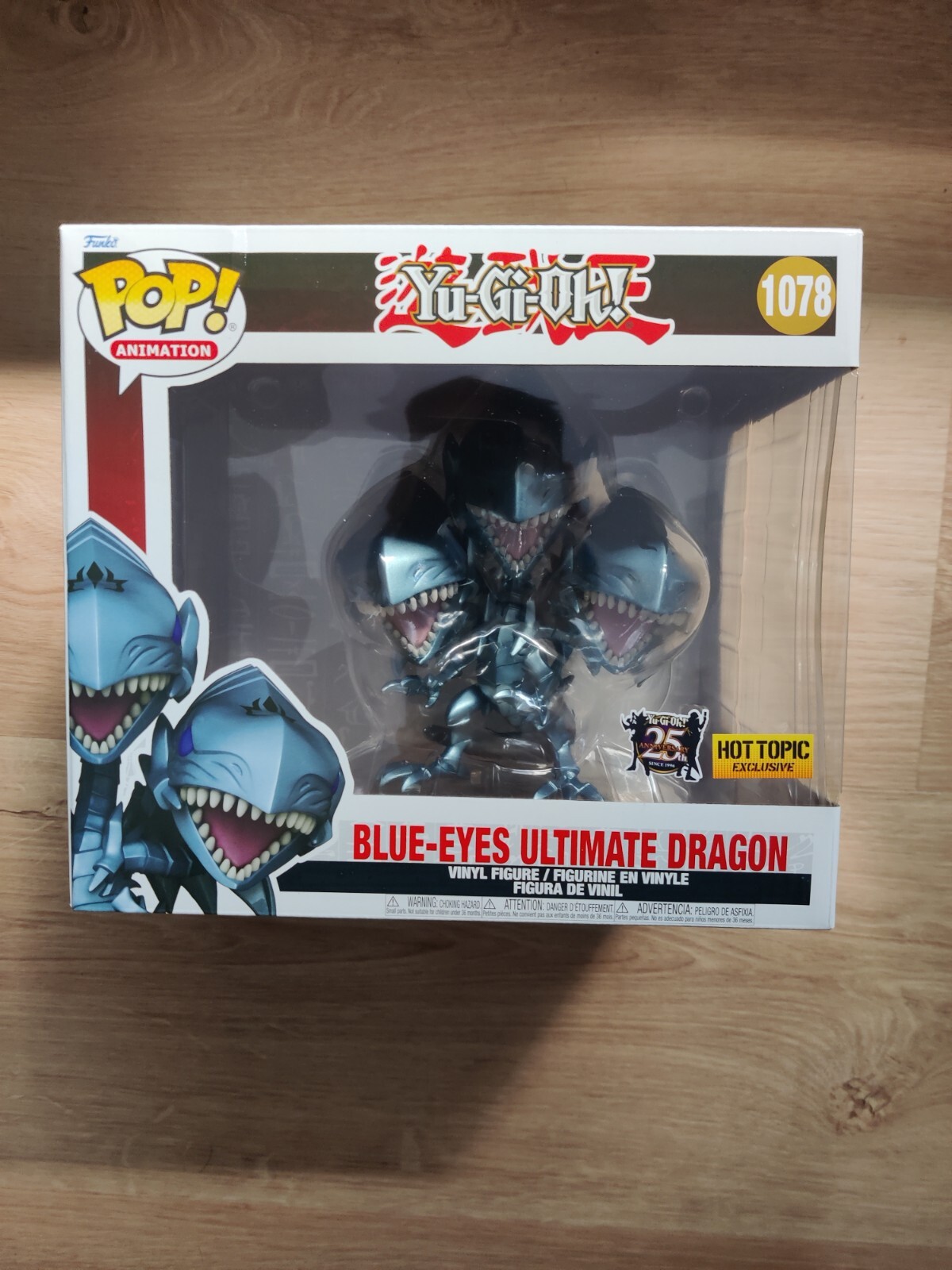 Hot Topic Exclusive Metallic Blue-Eyes Ultimate Dragon Yu-Gi-Oh Funko Pop Super 6-Inch #1078