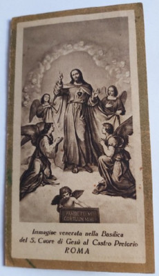 Religious Certificate Inscription to the Pious Work of the Sacred Heart Masses 1946