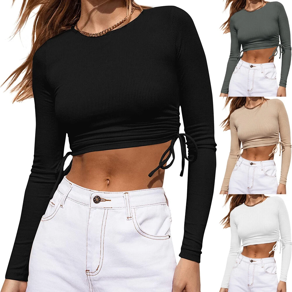 CROP TOP MANCHES LONGUES FEMME