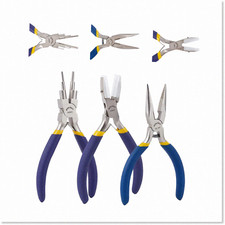 3-Piece Plier Tool Set for DIY Jewelry - Includes Bail Making Looping Pliers, Ny