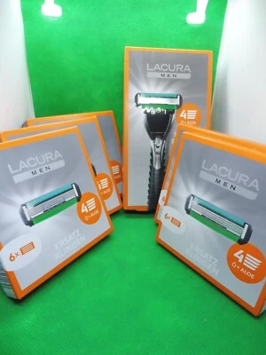 Lacura Men, 4-Klingen-Rasierer + 5 Packung Ersatzklingen (á 6 Stück)