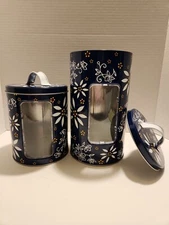 Temptations Tin Storage Containers By Tara (2 in set)