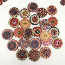 Buttons for Crafts 100pcs Big Button Cute Large Decorative Buttons 1Inch Flow.