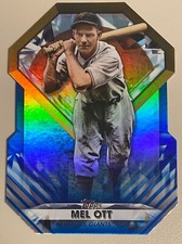 Mel Ott 2022 Topps Diamond Greats Die Cuts Blue #DGDC-65 New York Giants
