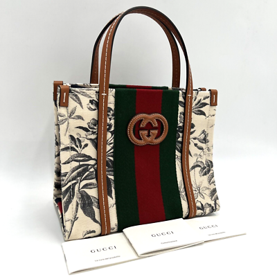 GUCCI Interlocking G Cherie Line Tote Bag Handbag GG 727735 JAPAN