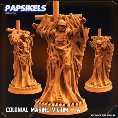 Sci-Fi Colonial Marine Victims: 32mm Miniatures for Aliens vs Humans Tabletop Ga