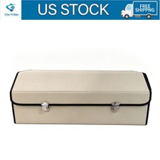 Us New Car Trunk Organizer 2 In 1 Leather Vehiclesuv Cargo Storage Box Wlid