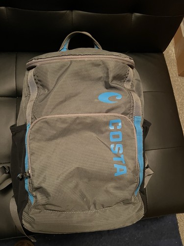 Costa Del Mar 30L Grey Backpack with Lap Top Holder EUC