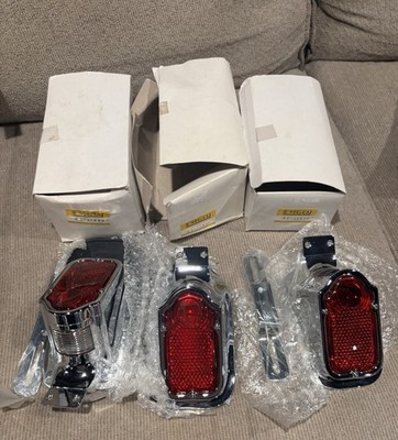 (3) NIB Harley Davidson Guide Tombstone Tail Light  Panhead knucklehead shovel