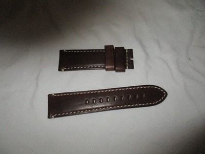 GENUINE Leather Shinola usa watchstrap watch band strap 24mm  brown contrast sti