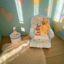 Disney Winnie the Pooh & Piglet in a Chair Coin Bank (no stopper on bottom)