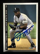 1993 Fleer Frank Thomas Signed Card 210 White Sox Autograph Auto