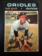 1971 Topps Bobby Grich #193 Baltimore Orioles Rookie Card (RC). rookie card picture