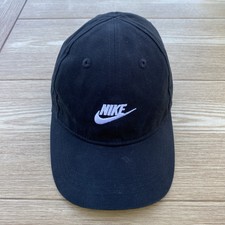Nike Kids Black Baseball Cap Size 4-7 Adjustable Infant Sport Cap Swoosh