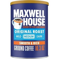 Maxwell House Original Roast Ground Coffee, 10.3 oz Canister... 10.86 per pound