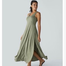 U Neck Flowy Maxi Casual Tank Dress