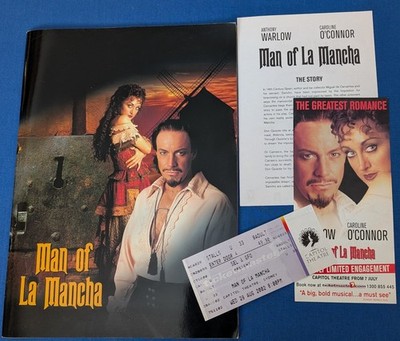 MAN OF LA MANCHA Sydney 2002 Programm + Ticket Anthony Warlow Caroline O'Connor