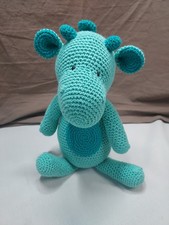 Crochet Amigurumi Dino Baby Handmade 10in Tall Clean